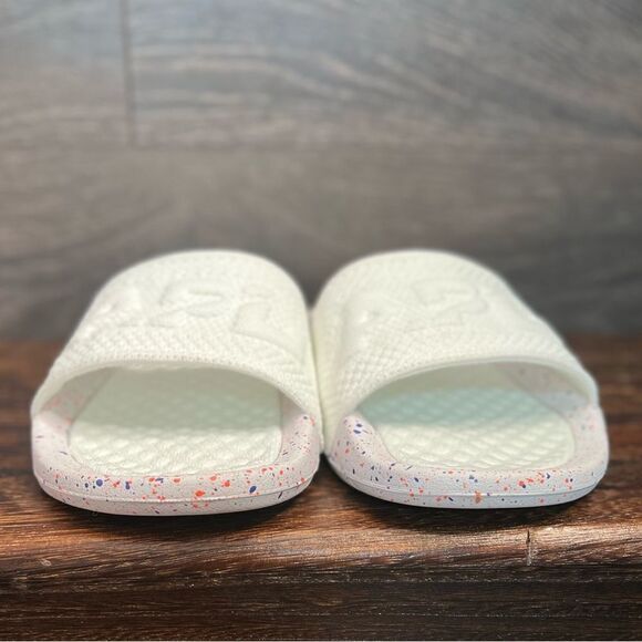 APL Big Logo TechLoom Slide Sandal in White/Impulse Red/Blue Haze.🤍💙 Size 6. N - Picture 8 of 16